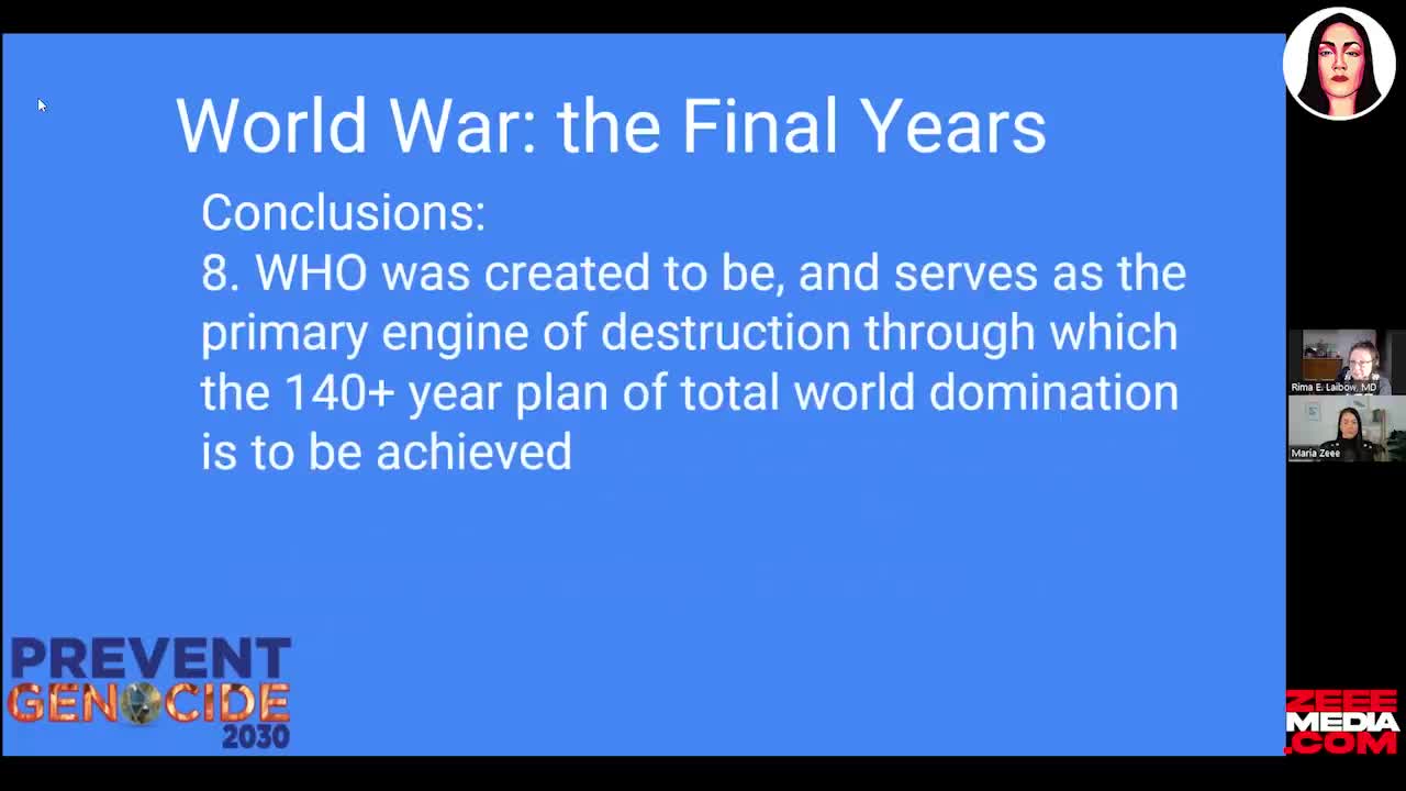 @ 01:33:15, WHO was created to be, and serves as the primary engine of destruction through which the 140+ year plan of total world domination is to be achieved