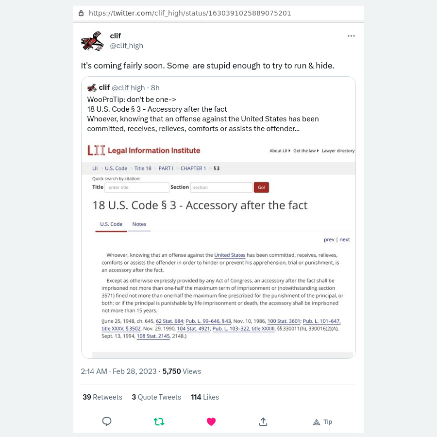 http://blog.lege.net/content/clif__clif_high__It_s_coming_fairly_soon__Some__are_stupid_enough_to_try_to_run__hide__18_U_S__Code_A__3__Accessory_after_the_fact__900x900.jpg